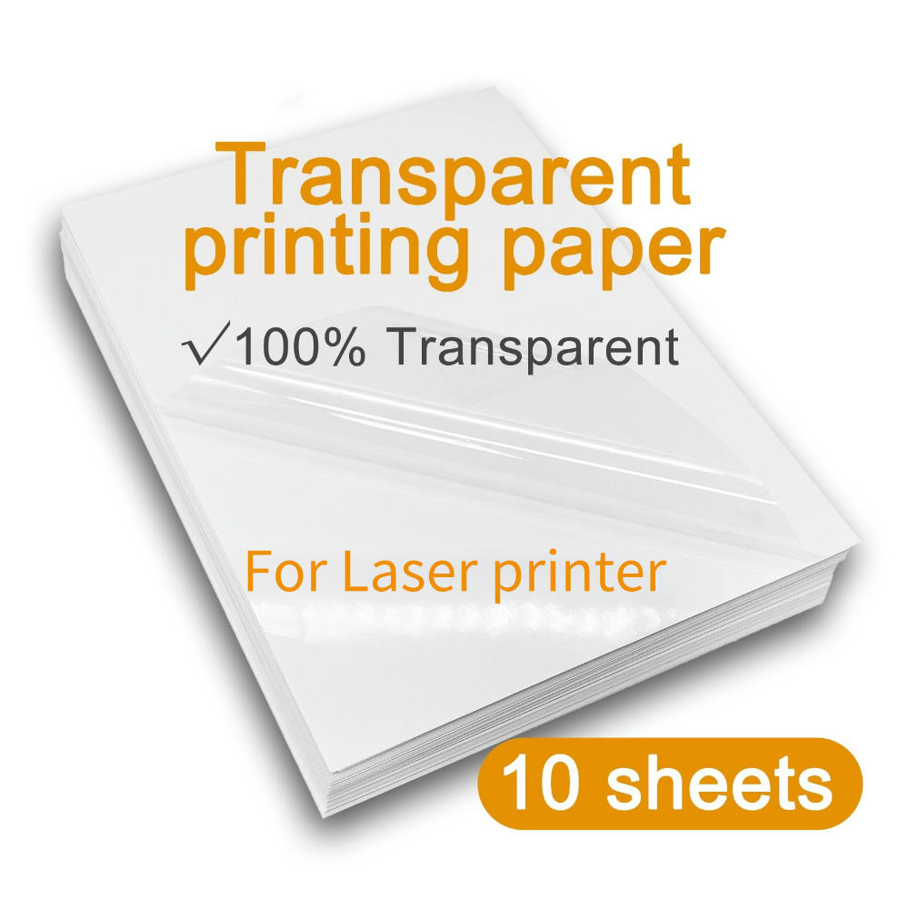 Industrial Laser Machines - 10 pcs Transparent Printable Vinyl Sticker