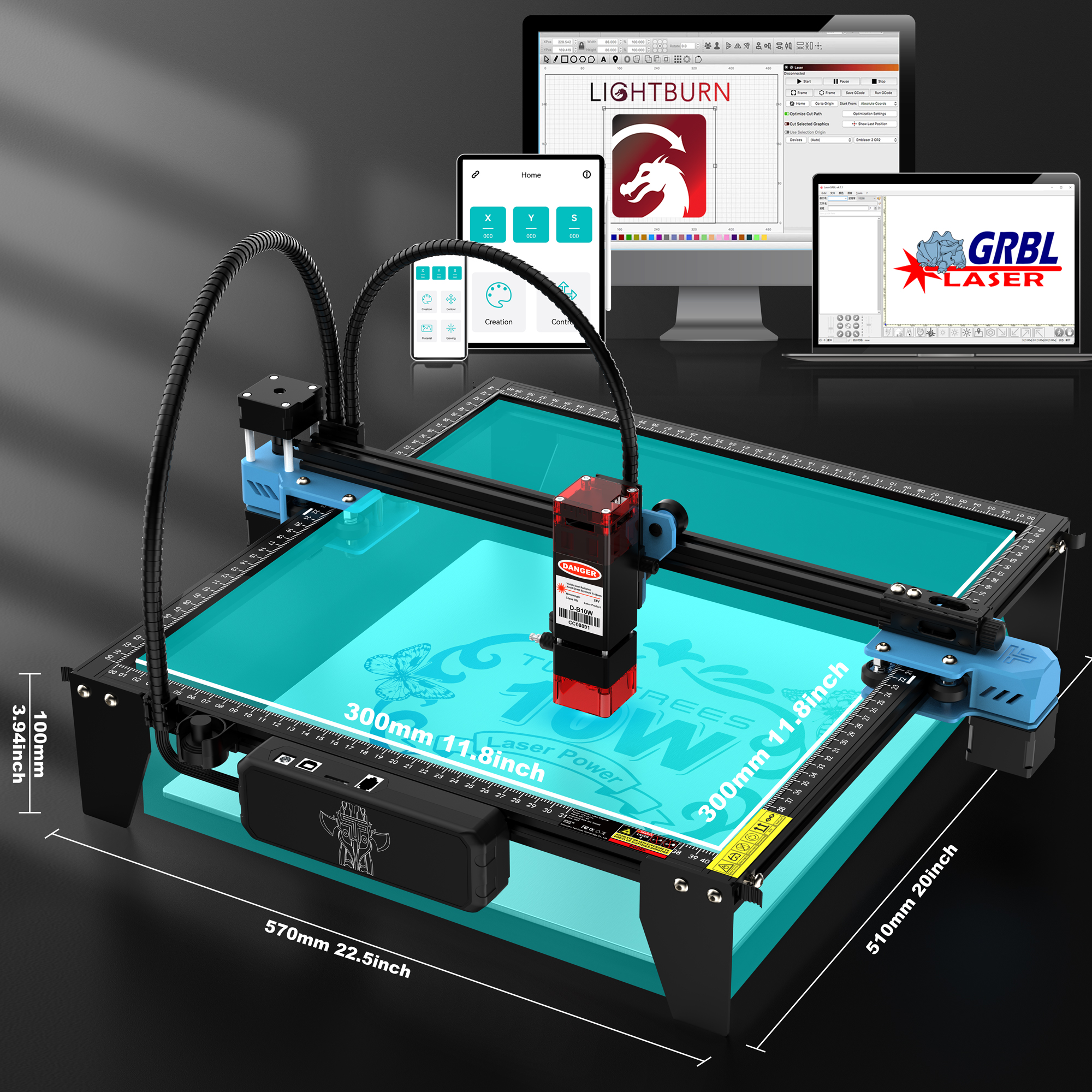 Twotrees TTS-10Pro Laser Engra - Industrial Laser Printing Machine reseña y precio