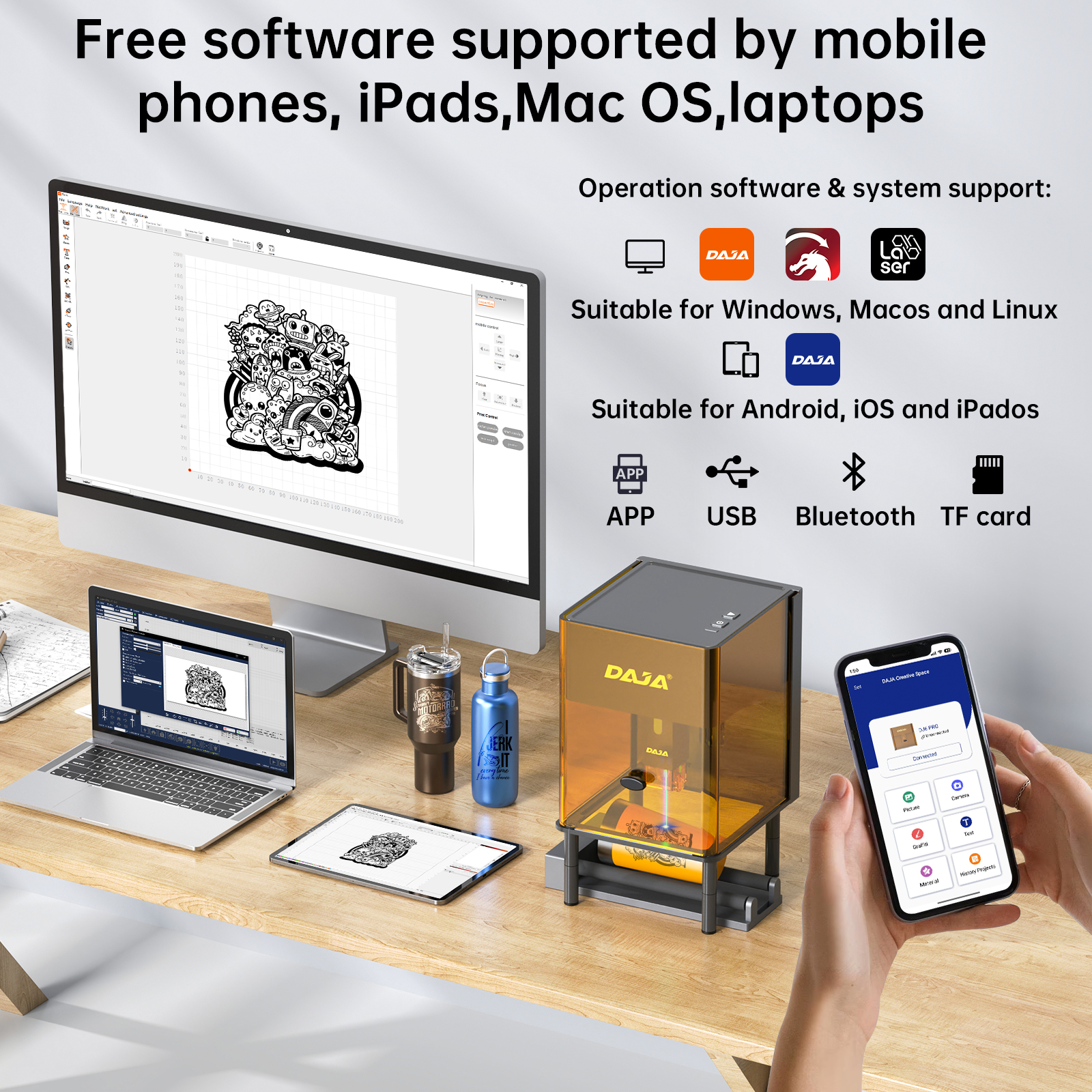 DAJA DJ6 Pro Mini Laser Engrav - Laser Engraving Software reseña y precio