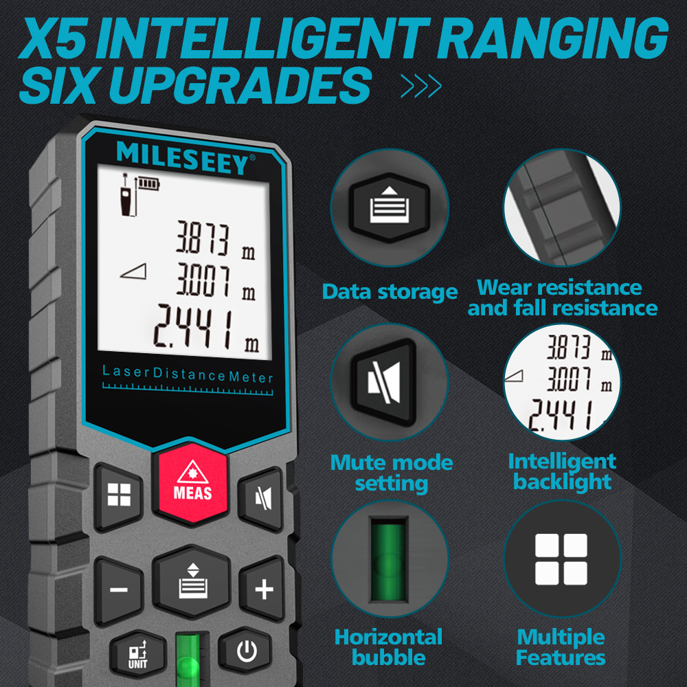 Mileseey X5 S6 Laser Tape Meas - Industrial Laser Training reseña y precio