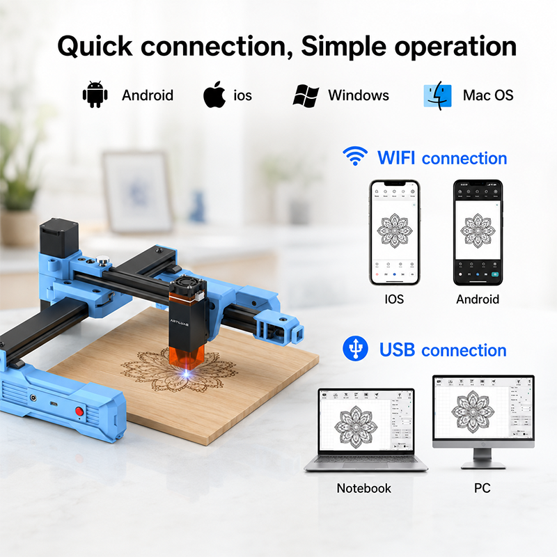 Artilume D2 2.5/6W Foldable La - Industrial Laser Engraver For Metal reseña y precio
