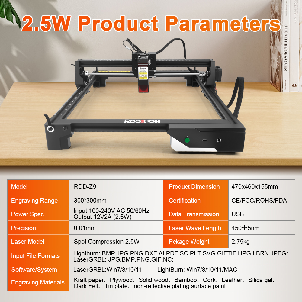RDDSPON Wood Router Engraving  - Industrial Laser Printing Machine reseña y precio