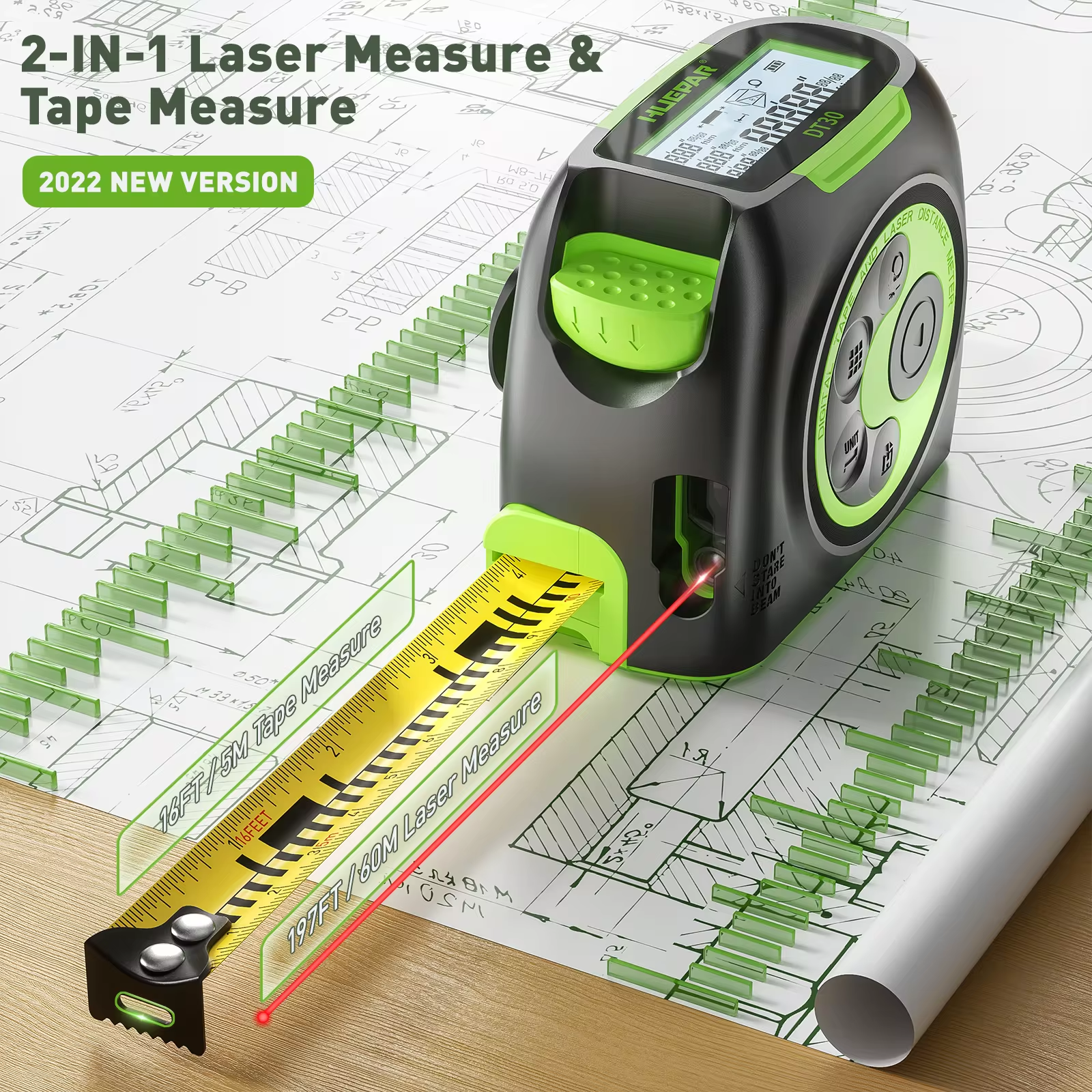 Huepar Digital 60M 197ft Laser - Industrial Laser Training reseña y precio