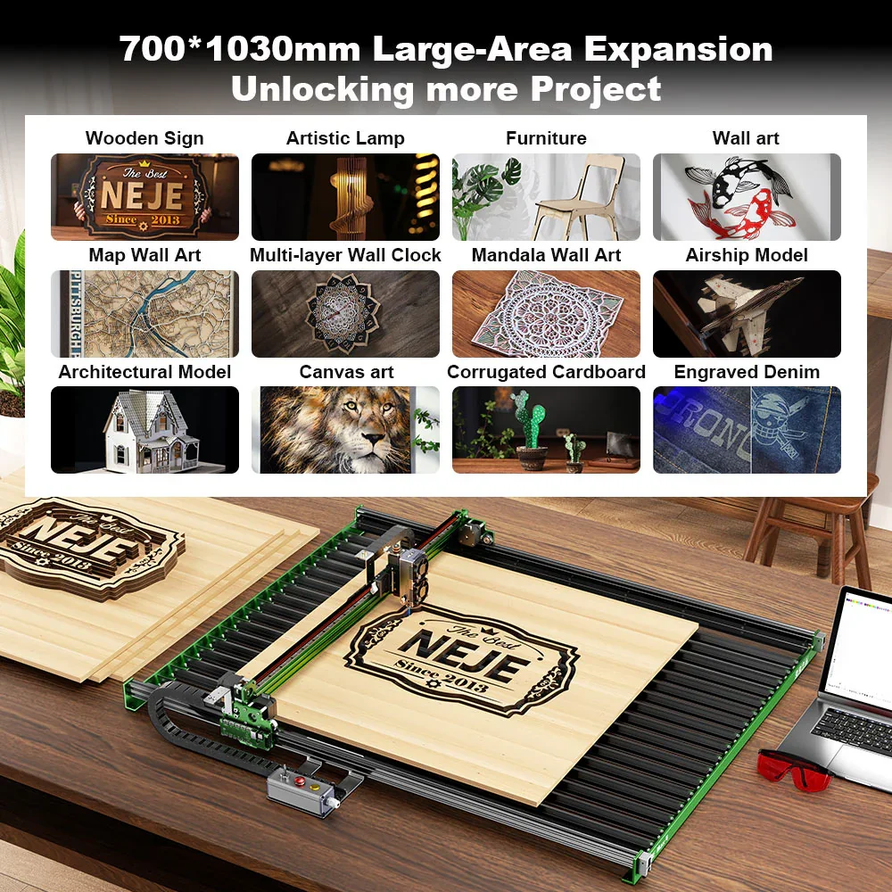 NEJE Max 4 V2 E80 24W High-Spe - Industrial Laser Engraver For Wood reseña y precio