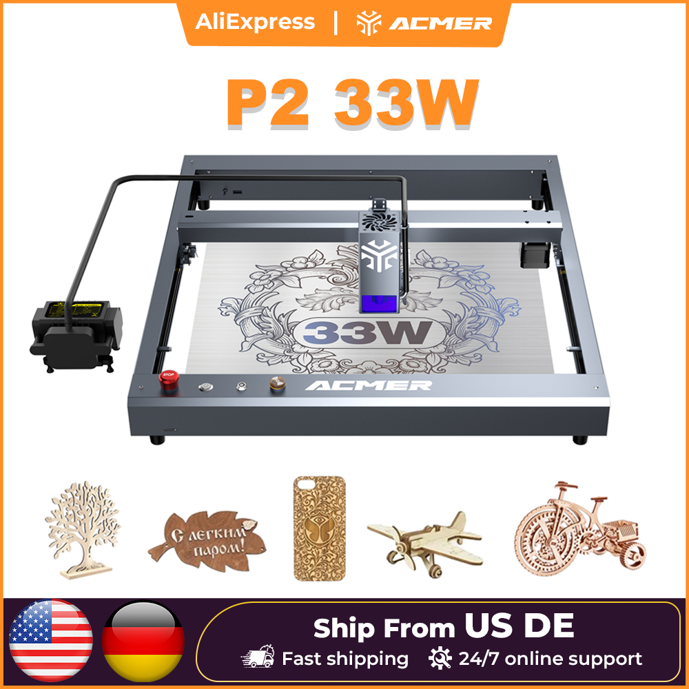 ACMER P2 33W lasers Engraver W - Industrial Laser Engraver For Wood reseña y precio