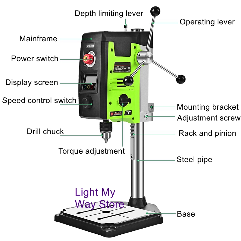Mini strong table drill digita - Industrial Laser Drill reseña y precio