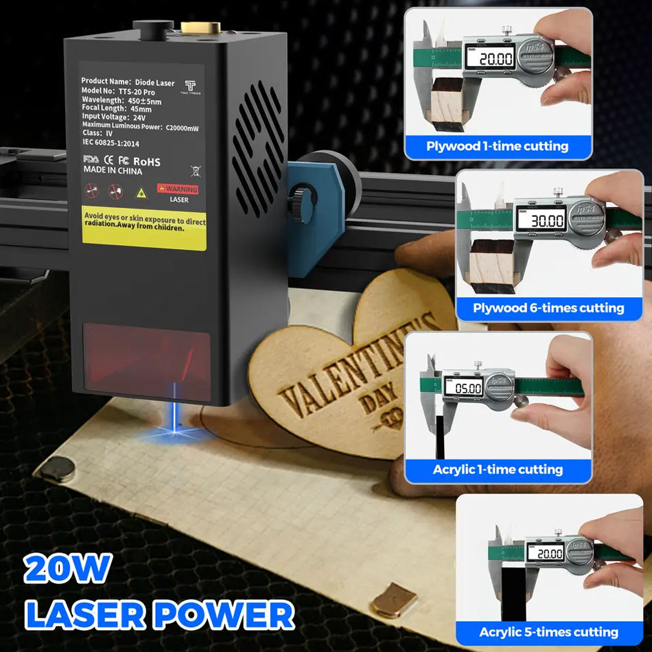 TWO TREES TTS pro 20W Desktop  - Industrial Grade Laser Engraver reseña y precio