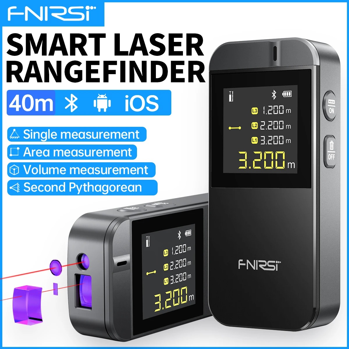 FNIRSI IR40 Digital Laser Tape - Industrial Laser Training reseña y precio