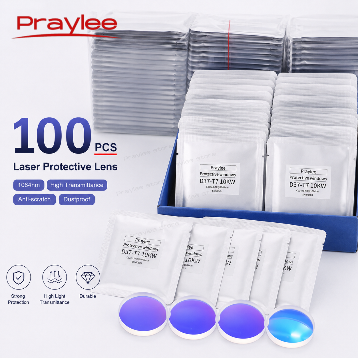 100PCS Laser Protective Window - Laser Focus Lens reseña y precio