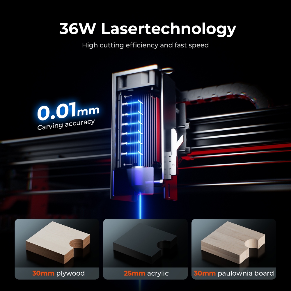 ACMER S2 PRO 36W/48W Laser Eng - Laser Engraving Software reseña y precio