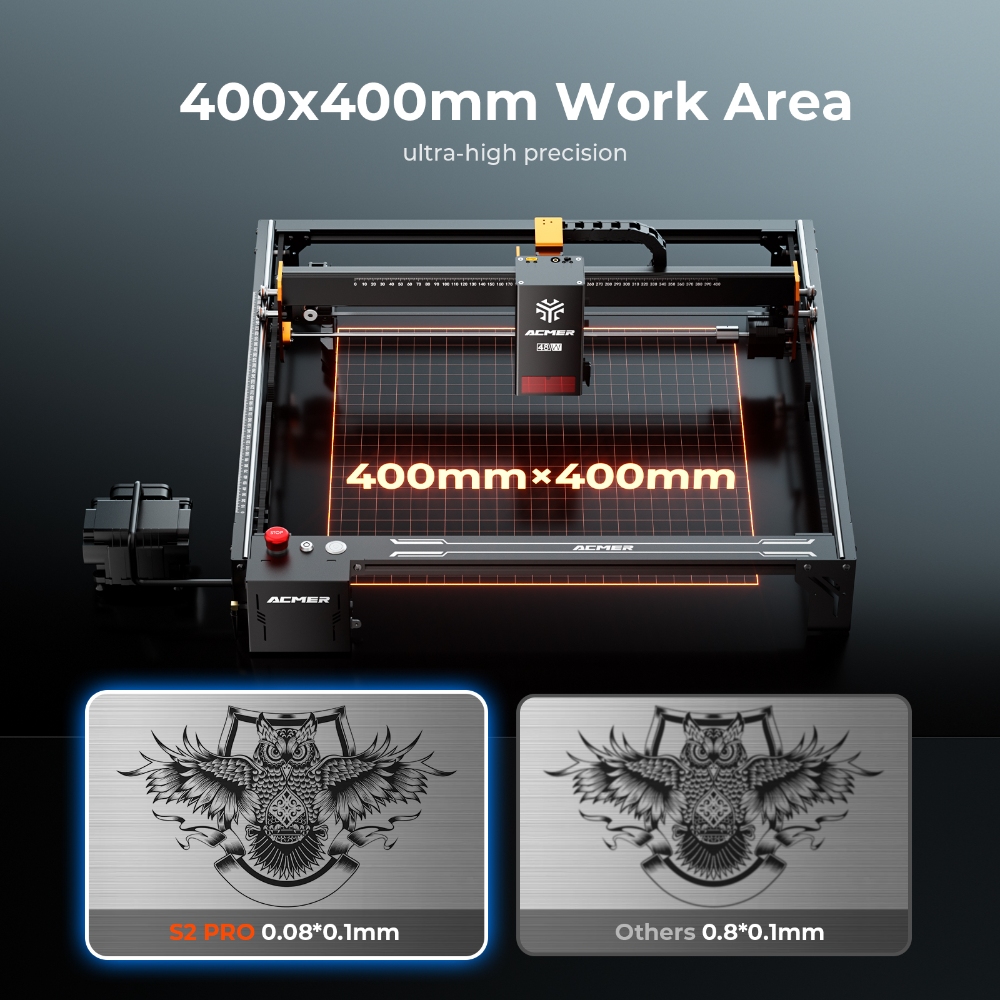 ACMER S2 PRO 36W/48W Laser Eng - Laser Engraving Software reseña y precio