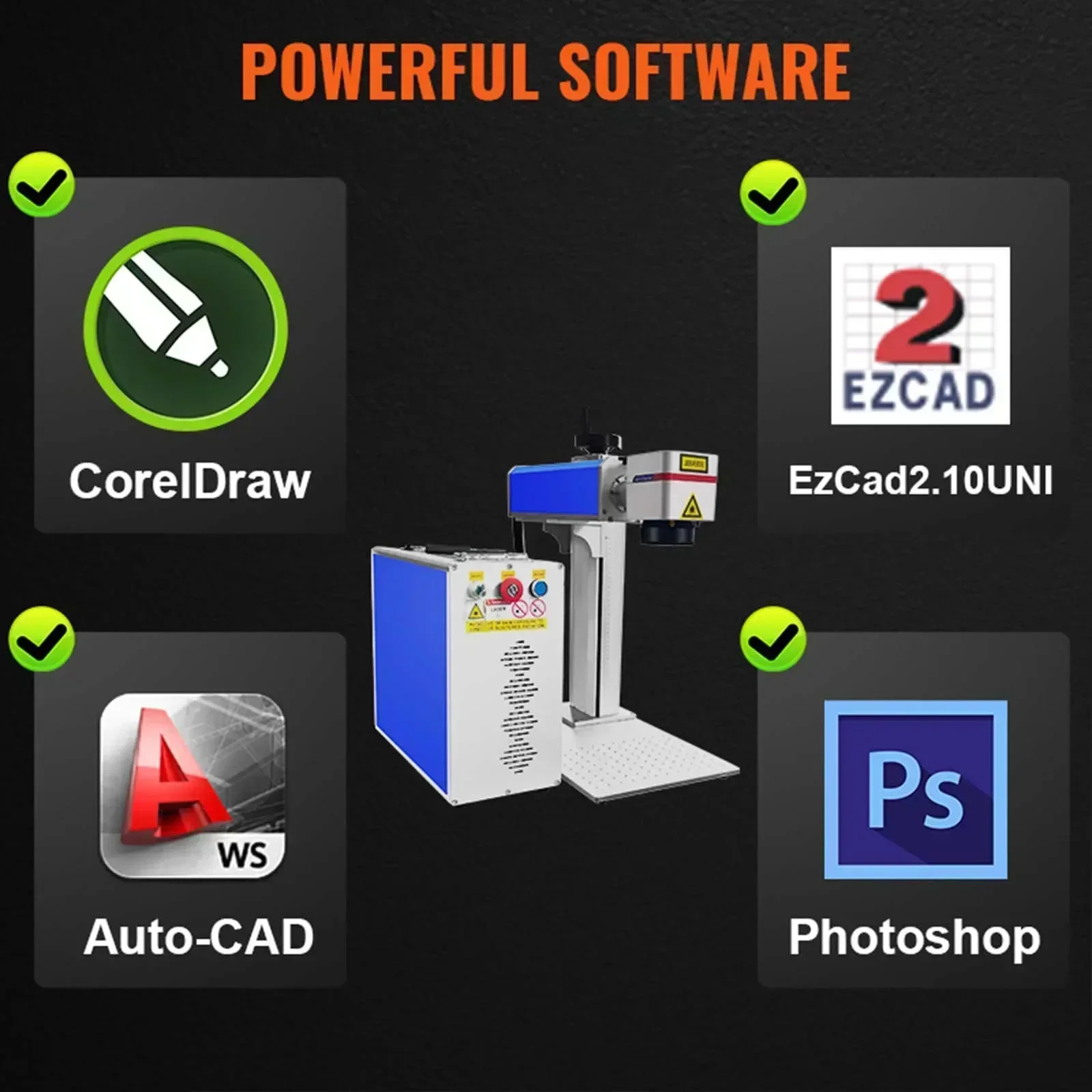 VEVOR Fiber Laser Marking Mach - Laser Engraving Software reseña y precio