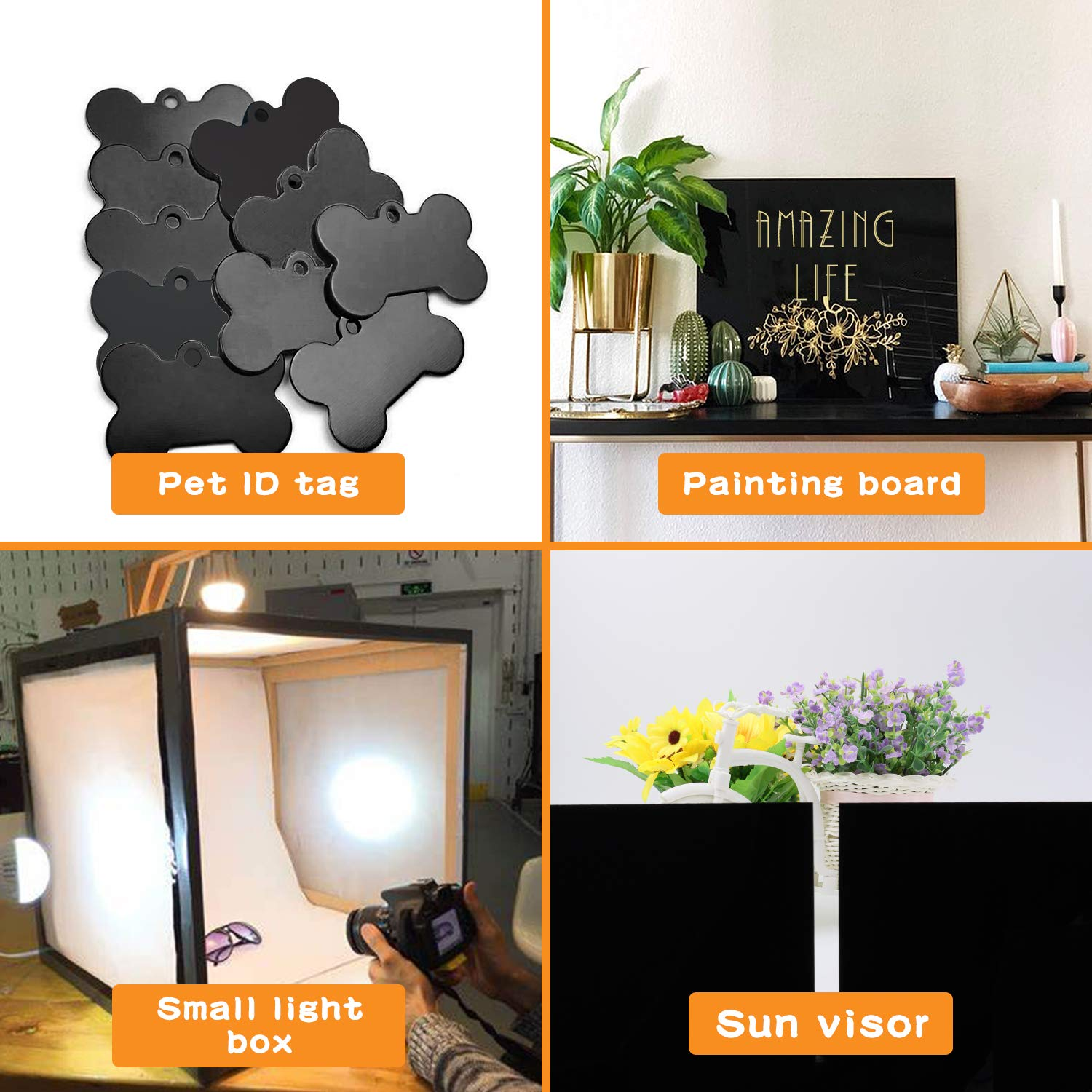 Acrylic Sheet Sheet Black Plex - Laser Engraving Software reseña y precio