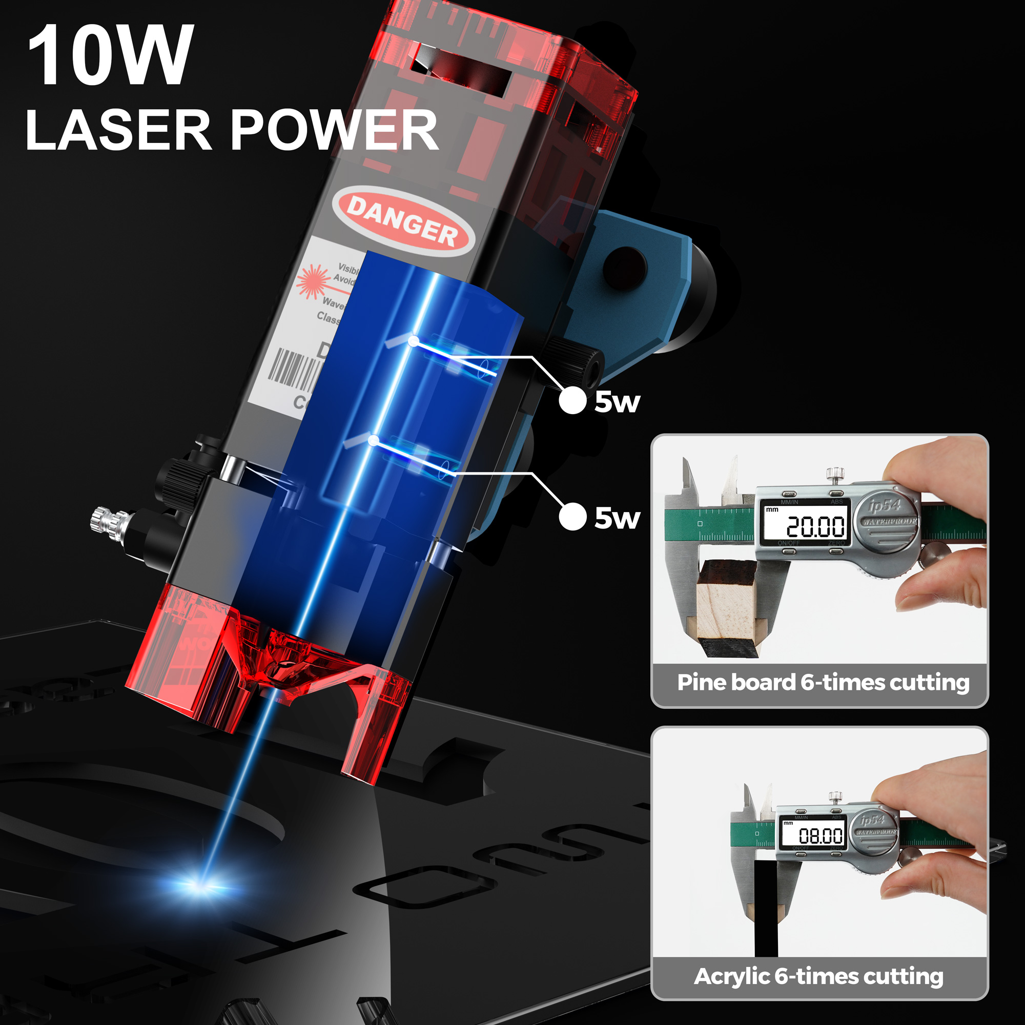 Twotrees TTS-10 Pro 80W Laser  - Industrial Laser Printing Machine reseña y precio
